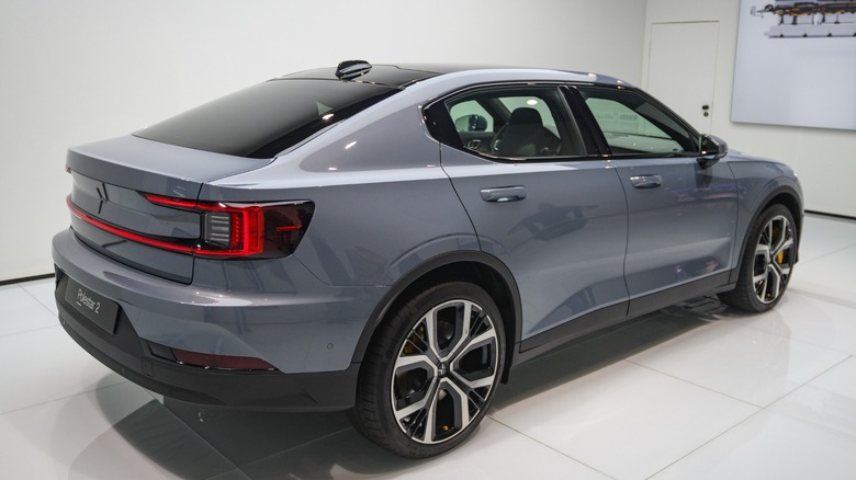 profile view of a Polestar 2