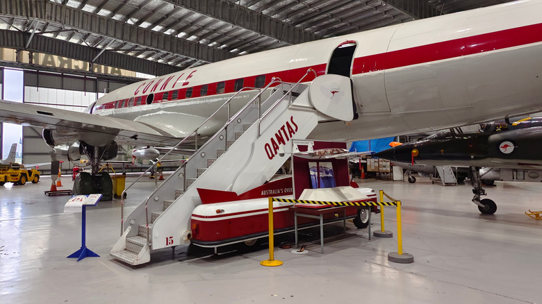 A Lockheed Super Constellation on display at the Historical Aircraft Restoration Society museum in Sydney, Australia