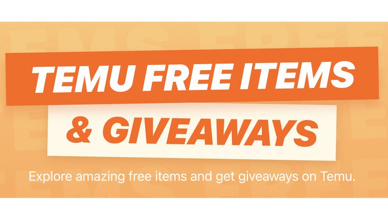 Temu free items & giveaways banner