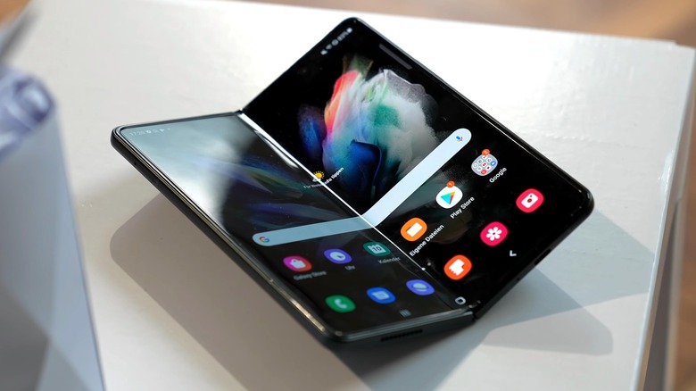 A Samsung Galaxy Z Fold 3