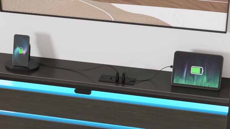 Rolanstar bed frame with charging station