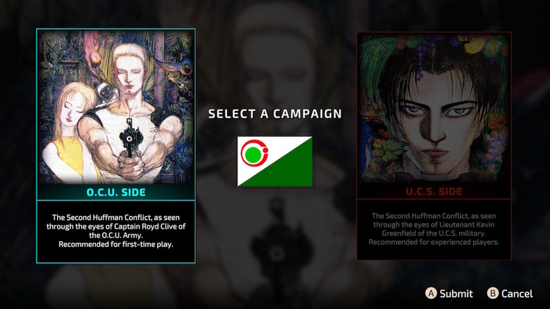 Campaign selection screen