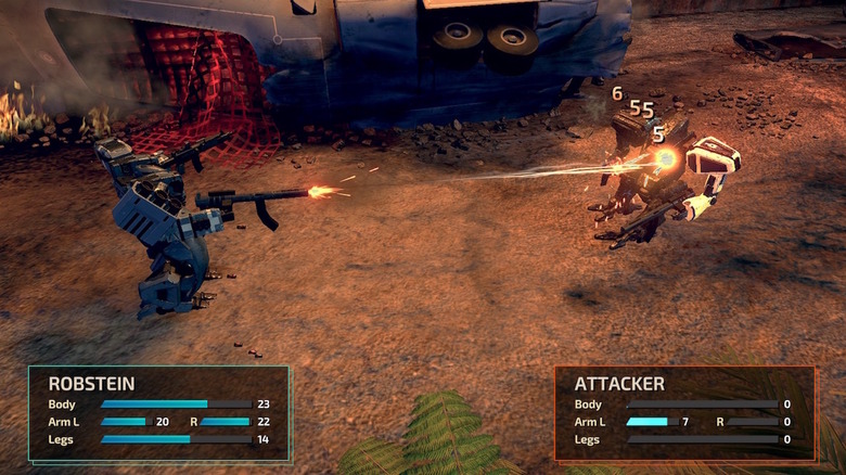 Wanzer machine gun attack