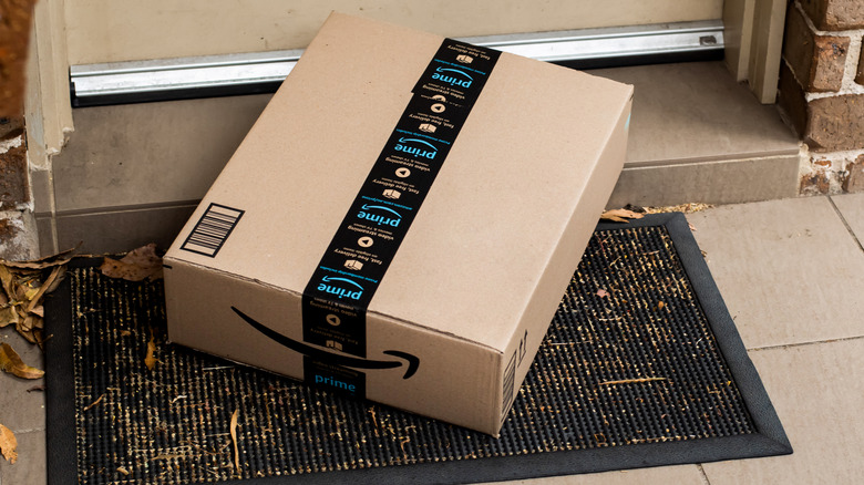 Amazon Prime box on stoop