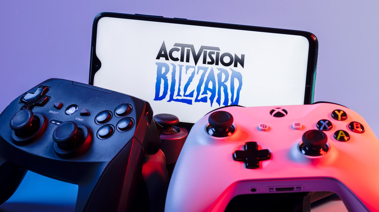 Activision Blizzard logo controllers
