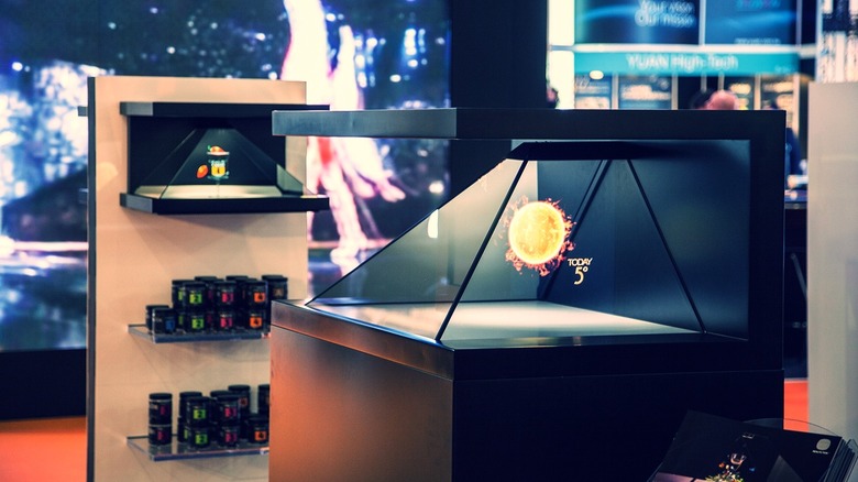 Holographic display in a studio