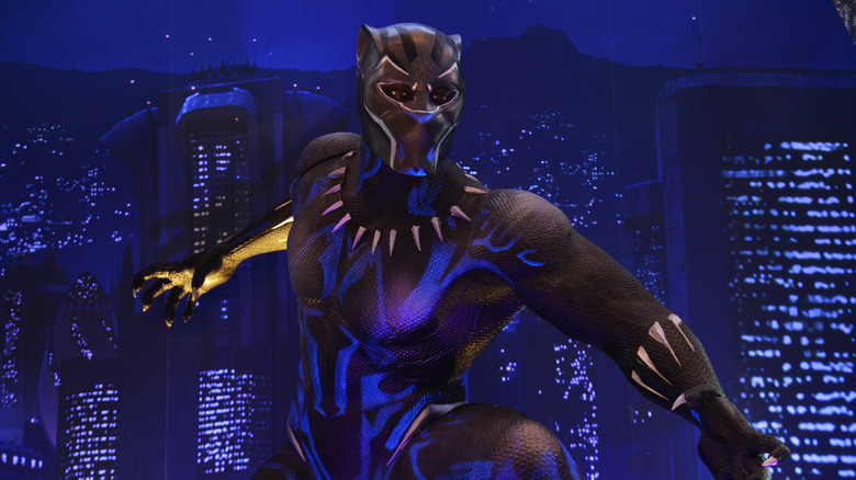 Black Panther figure on display
