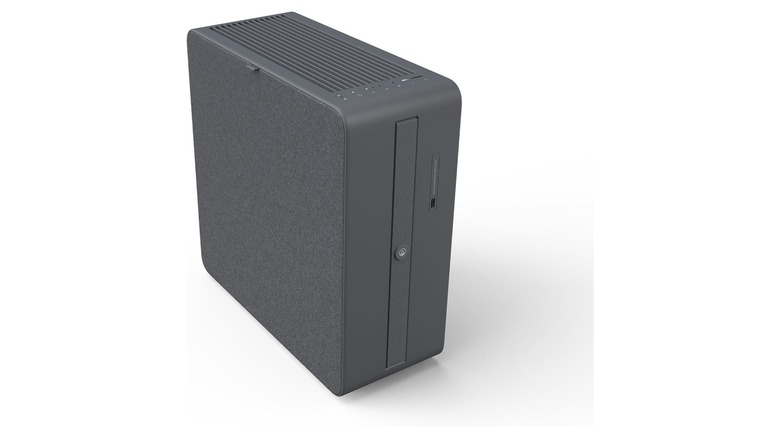 Black rectangular device with a vent and buttons on top