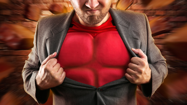 Man reveals body armor beneath clothes