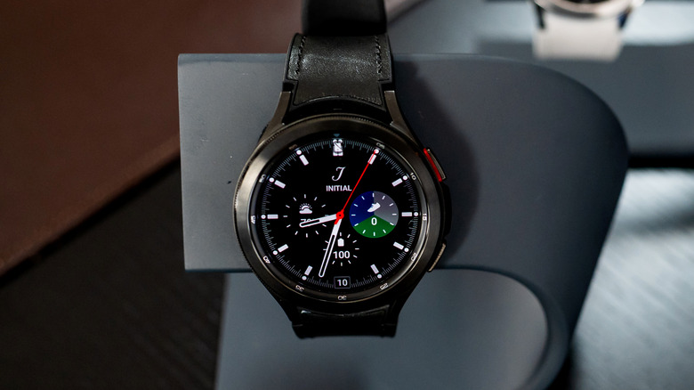 Galaxy Watch 4 on stand