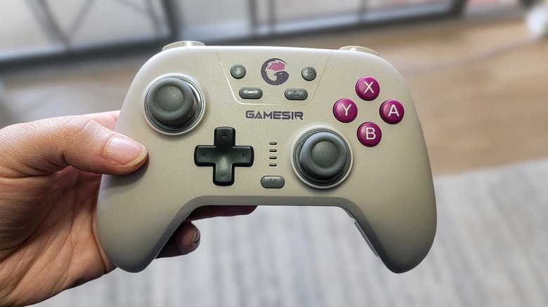 GameSir Nova controller held in hand