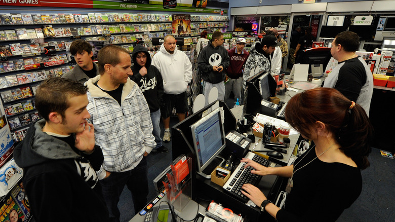 GameStop store crowded interior