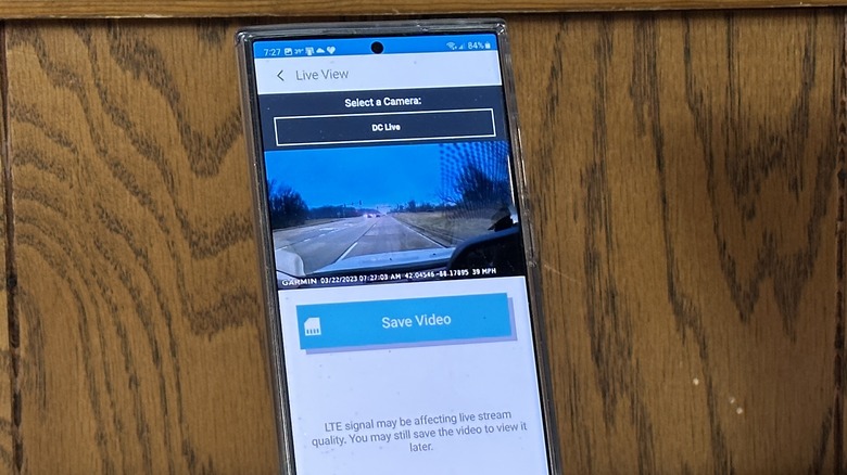 Dash Cam App on smartphone
