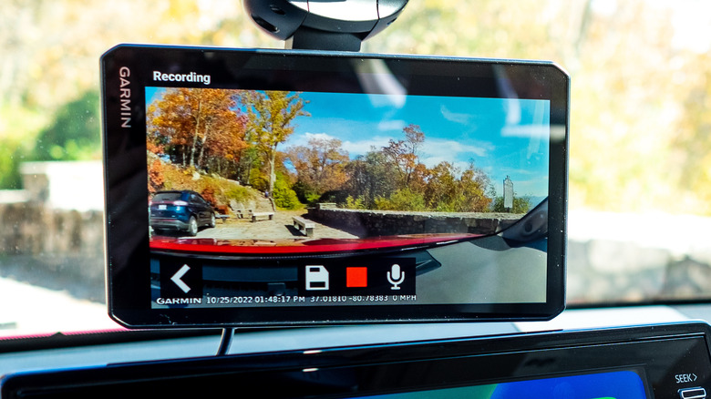Garmin DriveCam 76 mounted on windshield