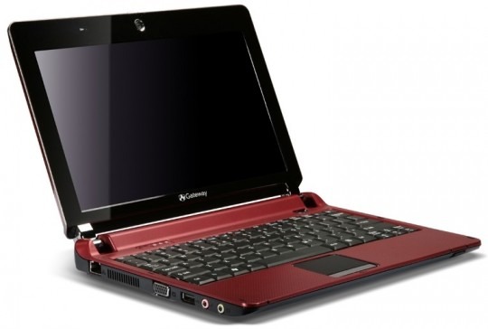 Gateway LT2000 netbook front straight on