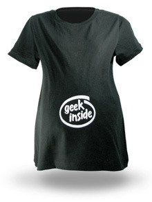 geek inside maternity tee