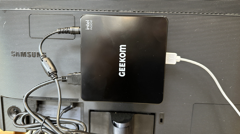 PC mounted on a monitor