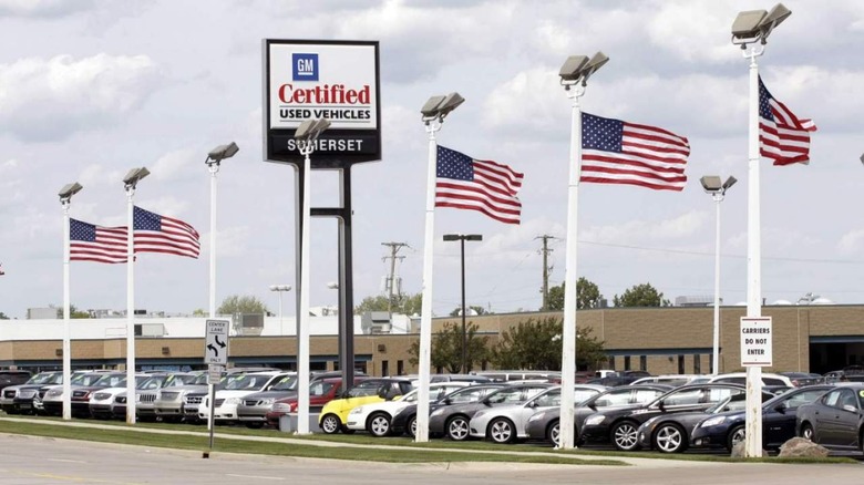 GM certified used car lot