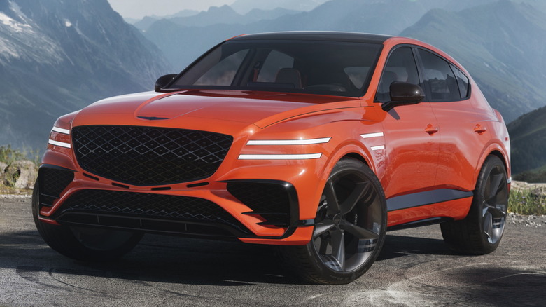 Genesis GV80 Coupe Concept parked front end