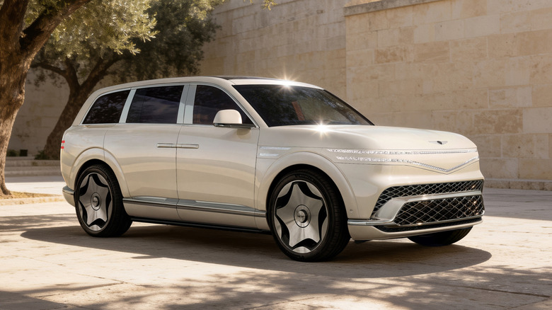 2027 Genesis GV90 SUV Neolun front three quarter