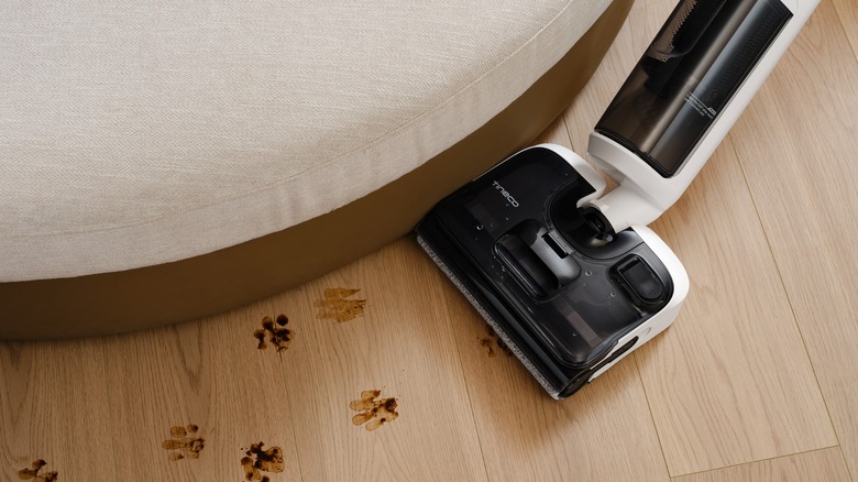 Tineco FLOOR ONE Stretch S6 cleaning paw prints