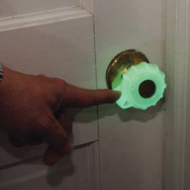 glowing doorknob