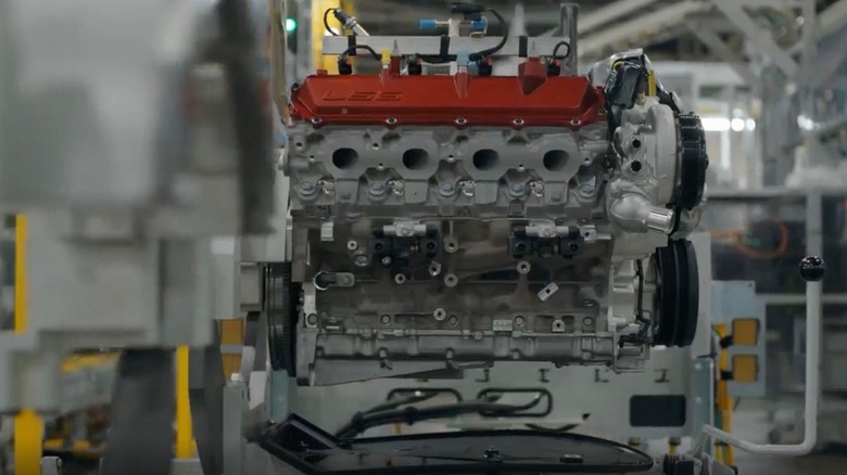 GM LS6 engine block at Flint Assembly