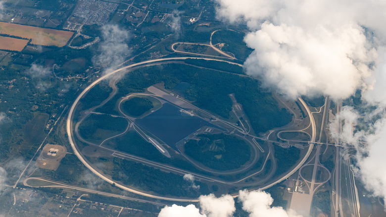 Aerial view of GM Milford Proving Ground