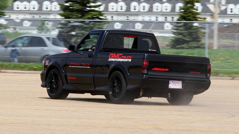 GMC Syclone rear 3/4 view