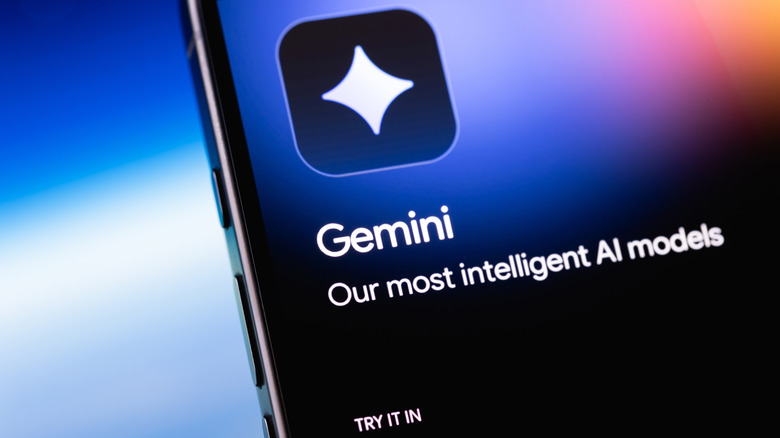 Google Gemini logo on a phone