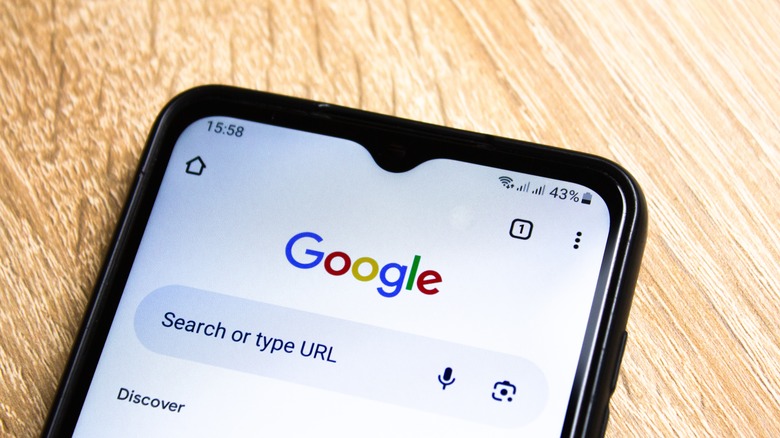 Google search bar in phone