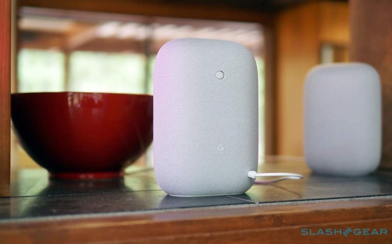 Google Nest speaker on counter