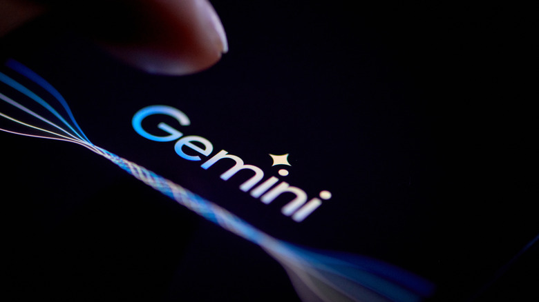 Google Gemini icon on a smartphone