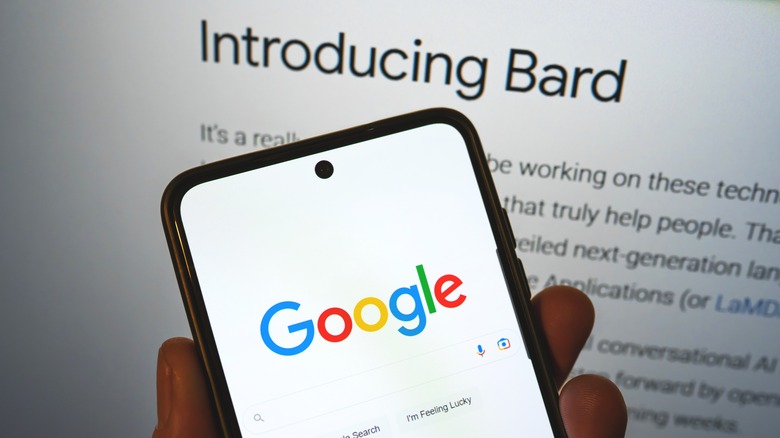 Google logo on smartphone