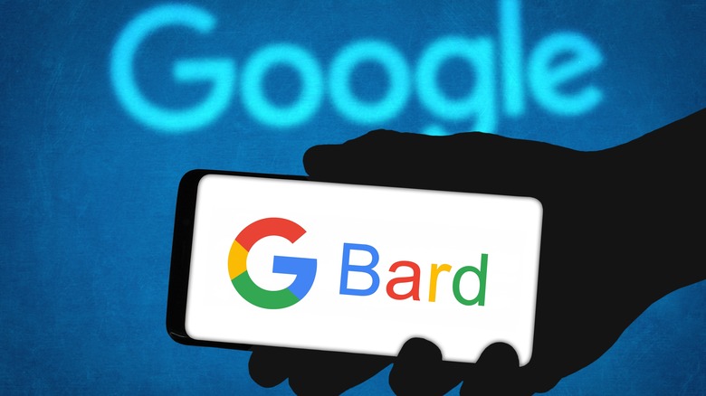 Google Bard logo smartphone