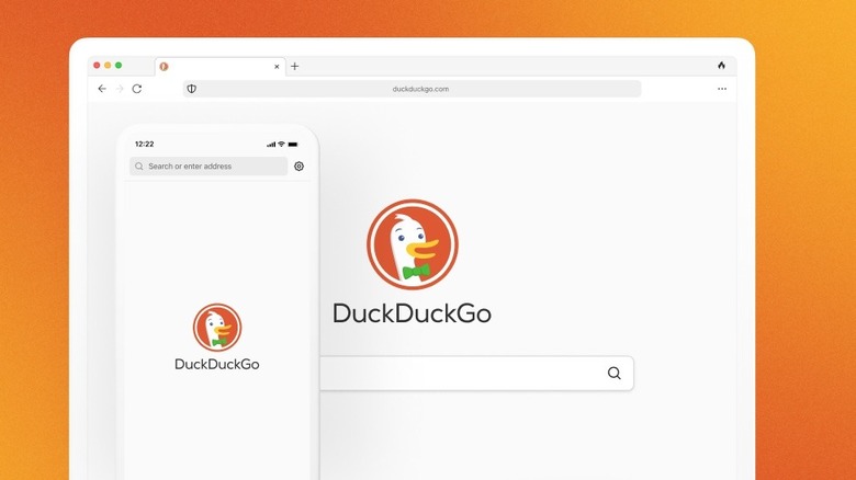 DuckDuckGo home page