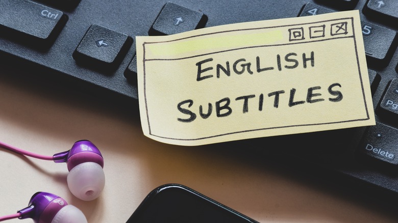 English subtitles as an option for live caption 