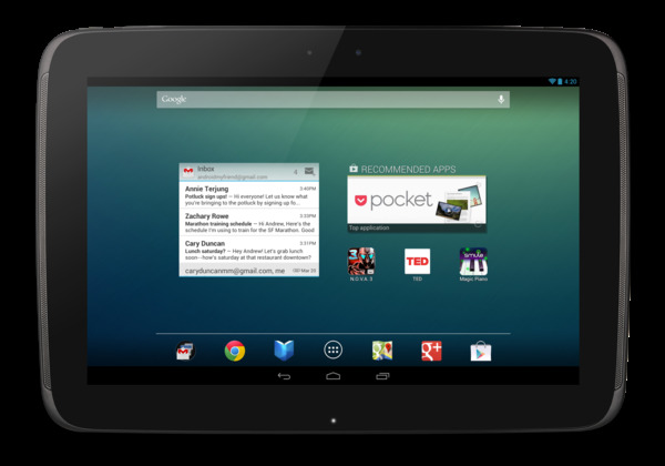 Nexus10-homescreen