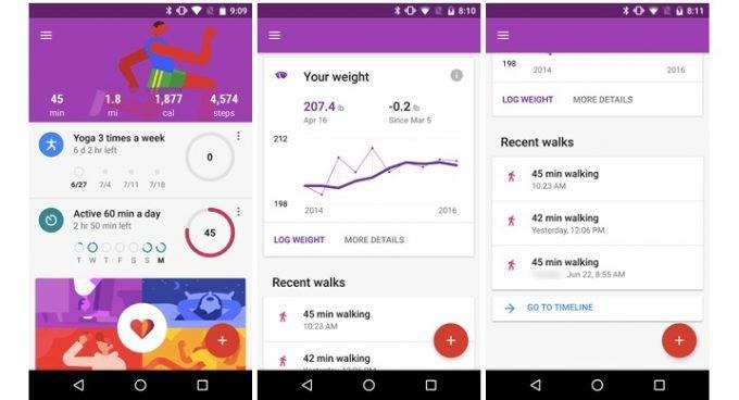 Google Fit app updated with customizable widget, goals, new UI