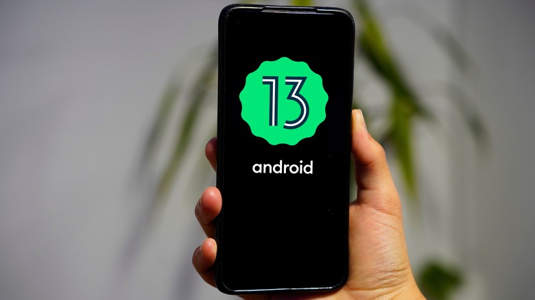 Android 13 logo smartphone