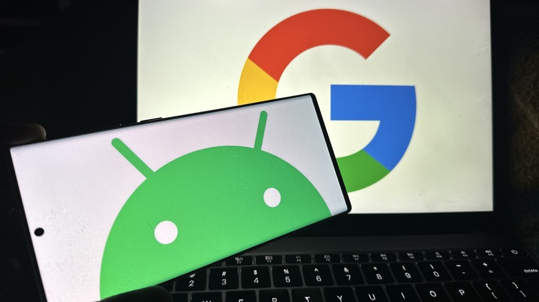 Android phone Google logo backdrop