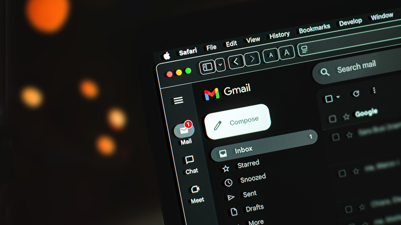 Picture of a Gmail dashboard opened on Safari browser