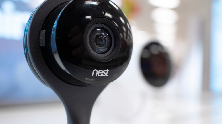 Google Nest security camera closeup