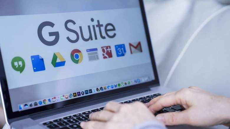 G Suite on laptop 