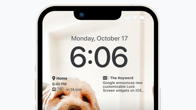 Google's iPhone lock screen widgets