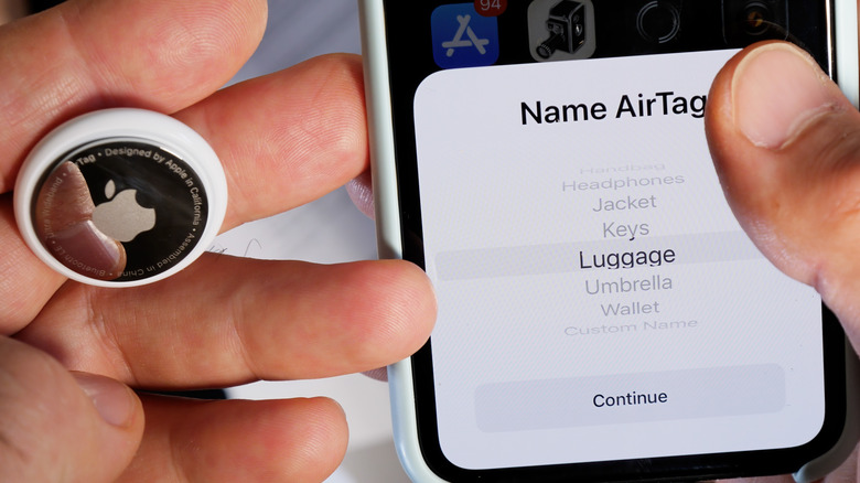 AirTag paired to an iPhone.