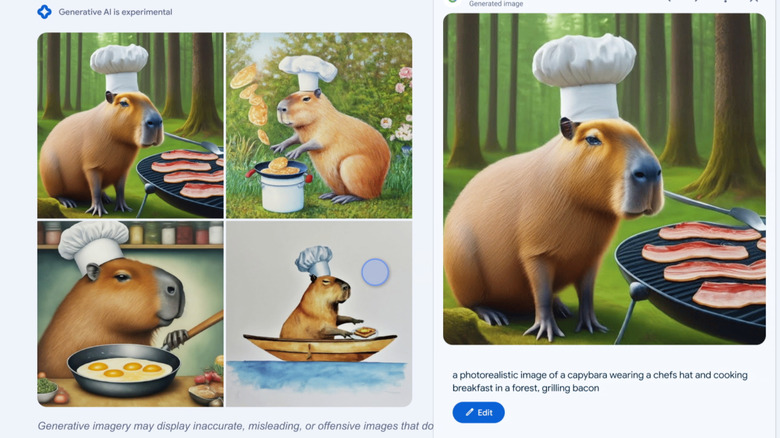 Capybara AI image results