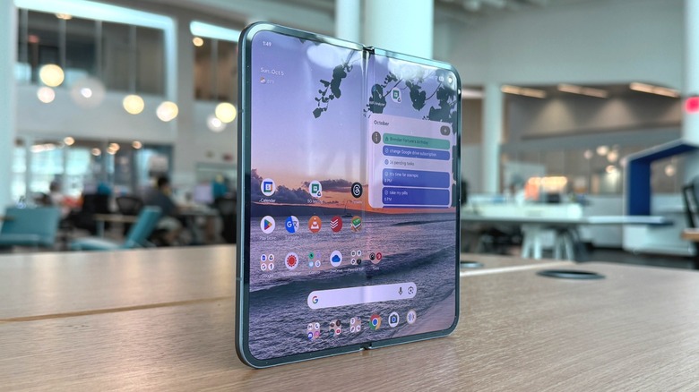 Google Pixel 10 Pro Fold on a table