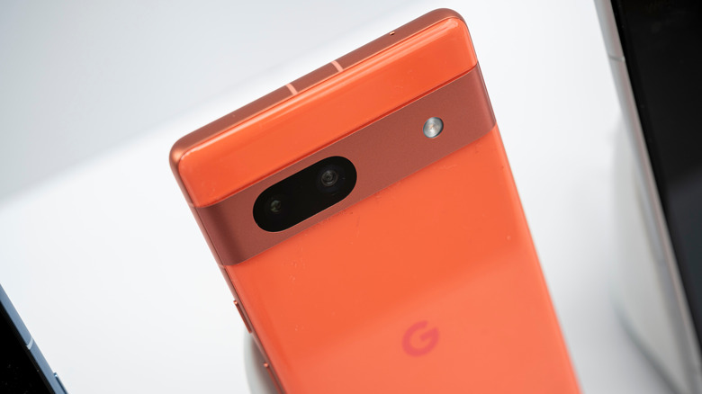 Google Pixel 7a in orange