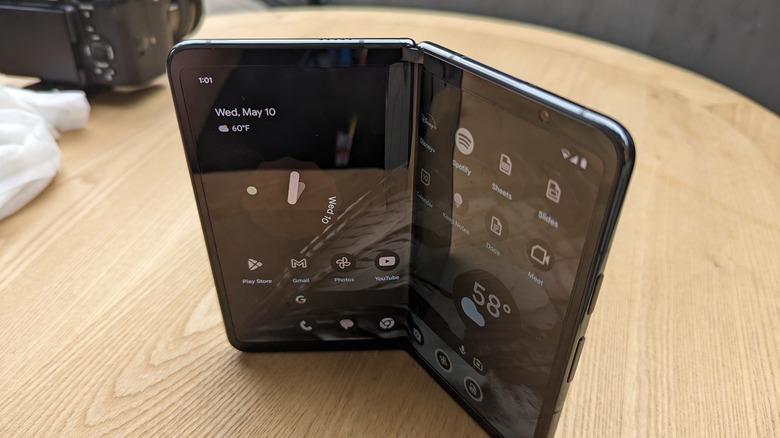 The Google Pixel Fold demoed at Google I/O 2023